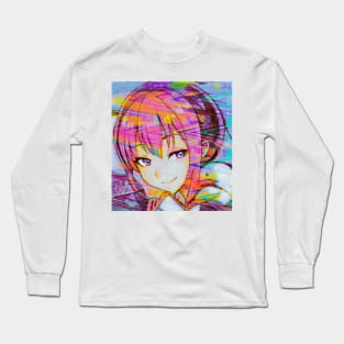 SASHA Anime Girl Glitchcore Long Sleeve T-Shirt